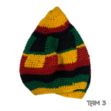 Rasta Handmade Crochet Beret Tam Bonet Beanie Cap Hippie Reggae Style M to L FIT