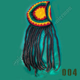 Rasta Dreadlocks Dread Wig Hat Tam Rastafari Costume Jamaica Reggae Marley 1LOV