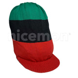 Deep Crown Rasta Peak Hat Cap Marley Jamaica Rastafari Reggae Rastafashion L/XL