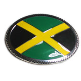 Jamaica Flag Belt Buckle Rasta Irie Reggae Jamaican Irie Marley Reggae 4" BUCKLE