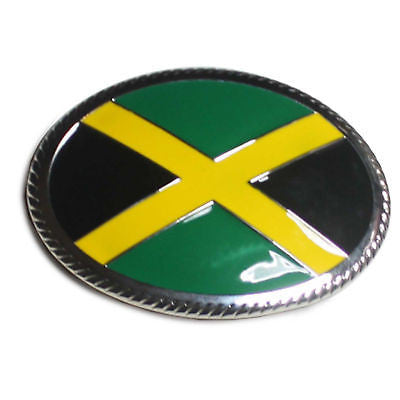 Jamaica Flag Belt Buckle Rasta Irie Reggae Jamaican Irie Marley Reggae 4" BUCKLE