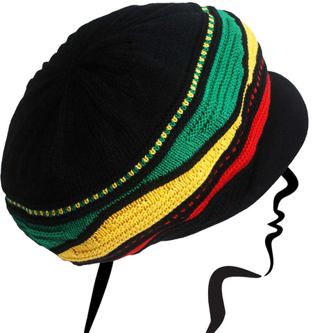 Irie Bless Rasta Cap Rastafari Hat Jamaica Negril Cool Running Reggae Marley M/L