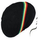 Rasta Dread Dreadlocks Tam Hat Beret 100% Cotton Cap Reggae Marley Jamaica L/XL