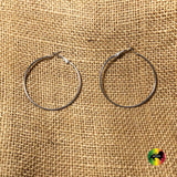 Chrome Large Womens Empress Dangle Dangling Hoop Circle Earrings Earring XL