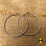 Chrome Large Womens Empress Dangle Dangling Hoop Circle Earrings Earring XL