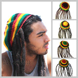 Rasta Dreadlocks Dread Wig Hat Tam Rastafari Costume Jamaica Reggae Marley 1LOV