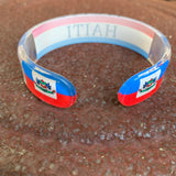 Rasta Hard Plastic Weed Leaf Bracelet Rastafari Bangle Jamaica Reggae Irie VIBES