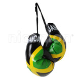 Caribbean Flag Boxing Gloves Car Rearview Ornament Irie Kingston Reggae Irie 4"