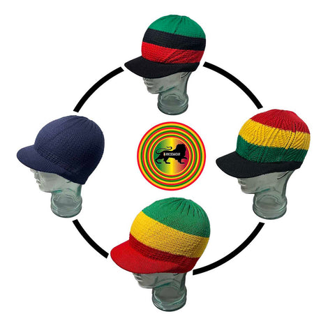 Skully Rastacap Reggae Rasta Cool Runnings Beanie Kufi Skull Hat Cap Roots SM