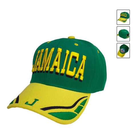 Jamaica Baseball Cap Hat Reggae Kingston Marley Usian Cool Runnings 1 SZ FIT