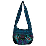 Floral Tapestry Crossbody Bag Women's Boho Messenger Shoulder Purse Cotton Hippie