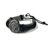 Lion Bracelet Cuff Rastafari Irie Reggae Jamaica Hawaii Vibes Adjustable 1SZ