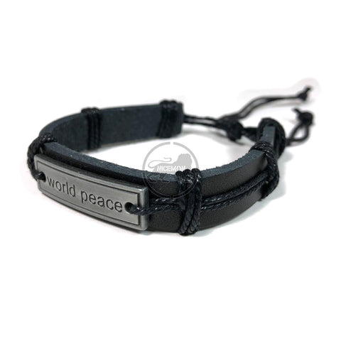 World Peace Bracelet Irie Reggae Jamaica Hawaii Hippie Hobo Vibes Adjustable 1SZ