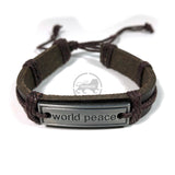 World Peace Bracelet Irie Reggae Jamaica Hawaii Hippie Hobo Vibes Adjustable 1SZ