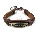 Blessings Emblem Cuff Bracelet Peace Vibes Adjustable One Size Jewelry Gift