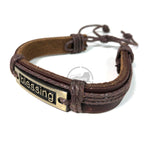 Blessings Emblem Cuff Bracelet Peace Vibes Adjustable One Size Jewelry Gift