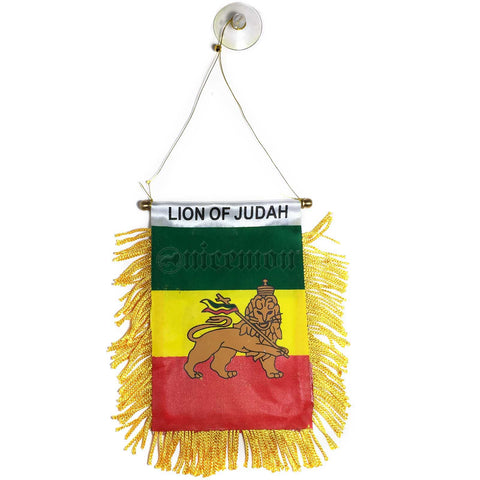 Caribbean Countries Jamaica Trinidad Guyana Lion Africa Rasta Haiti Mini Flag Banner
