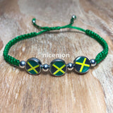Jamaica Flag Reggae Bracelet Wrist Bracelet Cuff Jah Reggae Usian One Love IRIE