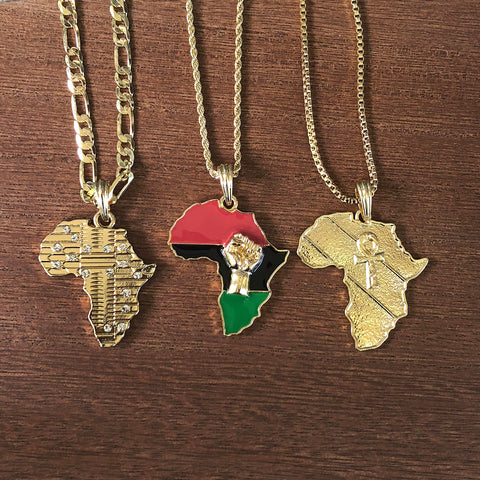 Africa Style Costume Necklace Rasta Marcus Garvey Jamaica Reggae Irie Roots 24"