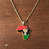 Africa Style Costume Necklace Rasta Marcus Garvey Jamaica Reggae Irie Roots 24"