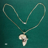 Africa Style Costume Necklace Rasta Marcus Garvey Jamaica Reggae Irie Roots 24"