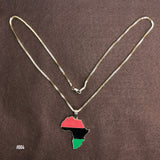 Africa Style Costume Necklace Rasta Marcus Garvey Jamaica Reggae Irie Roots 24"