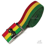 Jamaica Lion Of Judah Africa Afro Ethopia Selassie Canvas Belt 1 SZ Adjustable