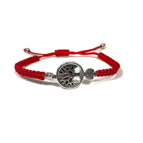 Tree Of Life Knotted Red String Protection Bracelets Adjustable 5mm String