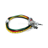 Jamaica Bahamas Rasta Dangle Charm Braided Bracelet Magnet Closure 1 SZ FIT