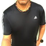 Rasta Coco & Brown Bamboo Necklace Jamaica Hawaii Bahamas Reggae Irie 8mm 20"