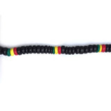 Rasta Coconut Thick Necklace Rastafari Reggae Hawaii Jamaica Marley 25" 8 mm