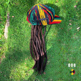 Jamaica Dreadlocks Dread Wig Visor Cap Hat Rastafari Costume Reggae RASTA CAP