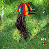 Jamaica Dreadlocks Dread Wig Visor Cap Hat Rastafari Costume Reggae RASTA CAP
