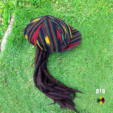 Jamaica Dreadlocks Dread Wig Visor Cap Hat Rastafari Costume Reggae RASTA CAP