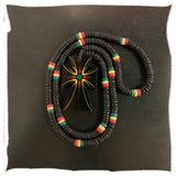 Rasta Ankh Cross Coconut Thick Necklace Rastafari Reggae Jamaica Marley 32" 8 mm
