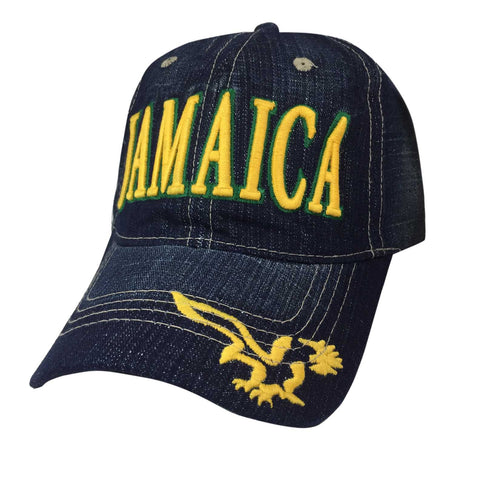 Jamaica Blue Jeans Ball Baseball Cap Hat One Love Kingston Usain Marley 1 SZ FIT