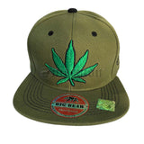 Weed Leaf Snapback Cap Hat Flat Visor Snap Back Hip Hop Hiphop Cannabis LEAF