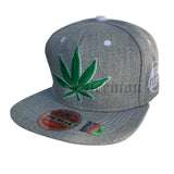 Weed Leaf Snapback Cap Hat Flat Visor Snap Back Hip Hop Hiphop Cannabis LEAF