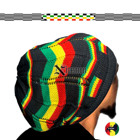 Rasta Tam Hat Cap Slouchy Crown Marley Reggae Jamaica Cool Runnings L/XL