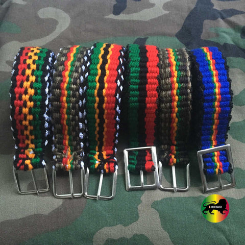 Handmade Reggae Rastafari Rasta Jamaica Belt Belts Selassie Marley Irie ROOTS