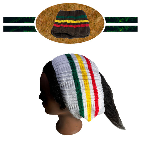 Rasta Stripes Hair Tube Head Band Dread Dreadlocks 100% Cotton Band Irie UNISEX