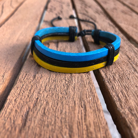 Bahamas Colors Faux Leather Wrist Cuff Wrist Bracelet Grand Nassau BAHAMIAN