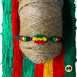 Jamaica One Love Braided Bracelet Reggae Bracelets Conscious Goods 1 SZ FIT
