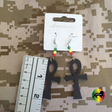 Ankh Cross Rastafari Symbol Of Eternal Life Jah Earrings Reggae Jamaica IRIE