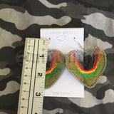 Rasta Rastafari Empress Irie Earring One Love Marley Reggae Jamaica Style New XL