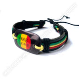 One Love Emblem Wrist Bracelet Sweet Jamaica Bob Reggae RGY BAND ONE LOVE