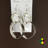 Empress Royalty Chrome Fashion Jewery Earrings Roots Reggae One Love Jamaica NEW