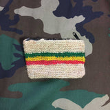 Jute Wallet Purse Rasta Jamaica Roots Vibebration Irie Hippie Marley Reggae 5"
