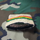 Jute Wallet Purse Rasta Jamaica Roots Vibebration Irie Hippie Marley Reggae 5"