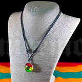 Black Cord One Love Rasta Weed Leaf Necklace Jamaica Reggae Roots Adjust 18"-28"